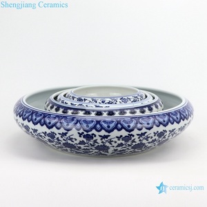 RZNV22-A/B/C/D Cheap <strong>China</strong> Traditional Blue and White Flowers <strong>Pattern</strong> Porcelain Flower Pot - Product Image 6