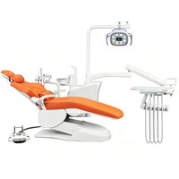 Unidad de Sillón Dental Completa con Luz Quirúrgica LED, Equipo Dental Ergonómico de Cuero PU para Clínica