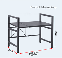 Hot Sale Erweiterbare Mikrowelle Rack Rack Regal 2 Ebenen Mikrowelle Stand Arbeits platte Organizer für die Küche