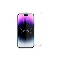 Protection d'écran en verre trempé HD transparent 9H 2.5D de qualité supérieure pour 15 Pro et 15 Pro Max, antichoc
