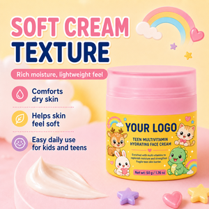 Crème hydratante quotidienne pour adolescents, adoucit la peau, renforce la barrière cutanée, légère, non irritante, enrichie en vitamine E. - Product Image 2