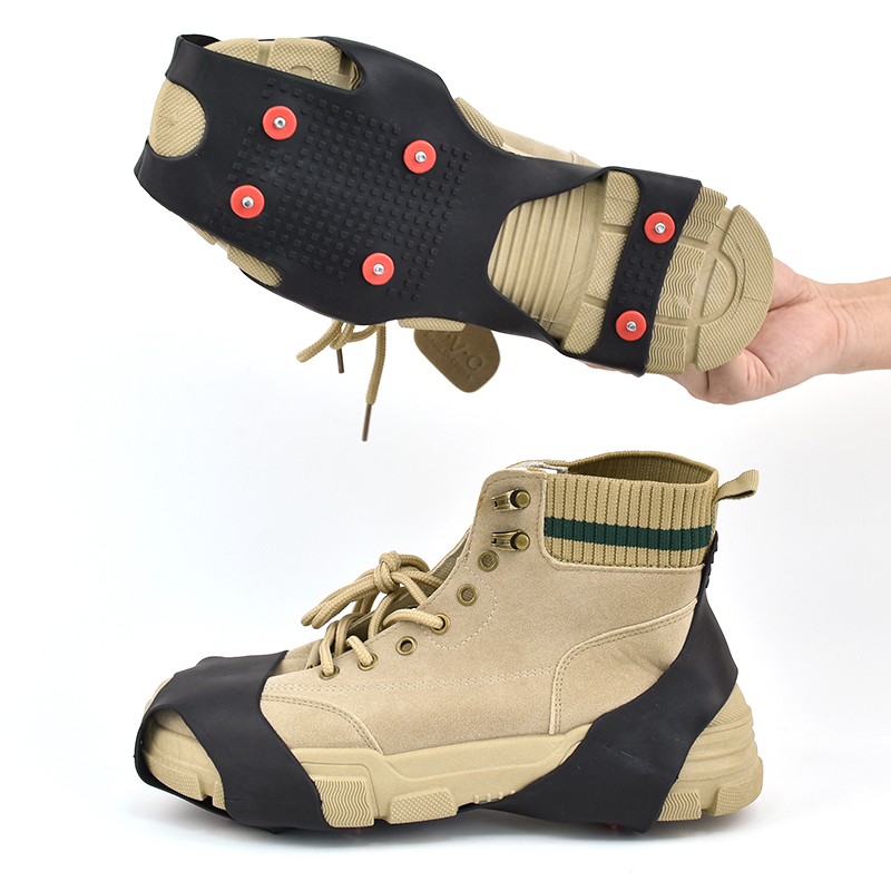 Анти-льда анти-Снежная Захваты с 6 кошки шипы 6 шпильки зимние бутсы с шипами на высоком каблуке сцепление на льду; Лед бутсы