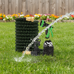 Manguera de Jardín Retráctil Verde y Negra, Tubo Mágico Resistente a Ácidos, de <span class=keywords><strong>Goma</strong></span>, <span class=keywords><strong>para</strong></span> Lavado de Autos y Riego, con Enrollador - Product Image 3