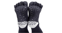 Chaussettes hautes pour femmes en coton, polyester et élasthanne, antidérapantes, respirantes, écologiques, pour yoga, pilates et fitness