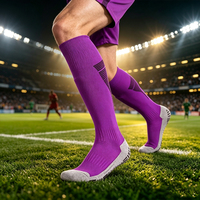 Chaussettes de football longues élastiques respirantes et anti-humidité pour jeunes, avec talon et bout renforcés, idéales pour les sports d'équipe printaniers - Vente en gros