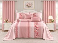 Ensemble de literie 8 pièces pour chambre à coucher, taille Queen et King, imprimé floral et géométrique, avec rideaux – Fournisseur d'usine