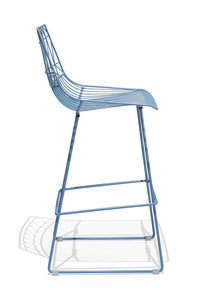 Modern Metal Bar <b>Stool</b> Chair Powder-Coated Finish Backrest and Footrest for Sleek and Comfortable Seating for Bar Garden Room - Product Image 4