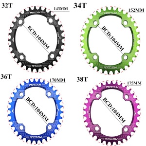 Ovale étroit large 104BCD 32T-38T VTT vtt chaîne roue BMX et vélos de route pédalier pédalier - Product Image 2