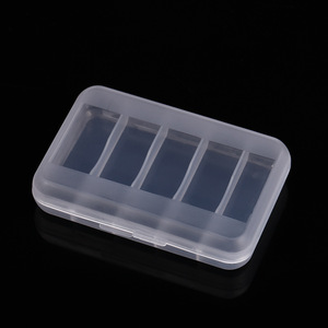 Boîte de rangement en plastique transparente à 5 compartiments, petite (8,1 x 5,5 x 1,7 cm), pour bouchons d'oreilles, bijoux, broderie de diamants, perles, pilules et rangement domestique - Product Image 3