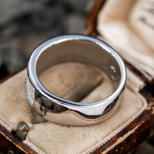 T0539 Anello con Diamante Taglio Principessa in Oro Bianco, Fede Nuziale Classica da Donna, Diamanti Naturali Colore D - Product Image 6