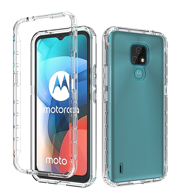Phone Case for Motorola Moto E7 EU Version Custom Fashion Eco Friendly Transparent Anti-drop Shockproof TPU+PC Phone Cases