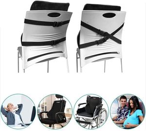 Coussin de soutien lombaire ergonomique à deux sangles pour siège de voiture et chaise de bureau, en mousse à mémoire de forme, coussin orthopédique pour le bas du dos - Product Image 5