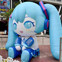 Fille d'amour gonflable géante personnalisée, style anime japonais, Miku gonflable de 3m pour la décoration
