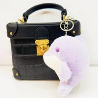 Porte-clés en peluche mini dauphin Kawaii 12 cm, rembourré en coton PP, cadeau unisexe pour fête, à partir de 14 ans, fabriqué en Chine