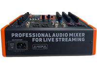 Console de mixage analogique métallique OEM SL4K pour diffusion en direct, 4 canaux, Type-C OTG, haute performance, avec fonction Loop-Back et effets audio professionnels