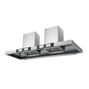 Commercial Smart Double-Head Stainless Steel Spray Coating <b>Wall</b>-Mounted Kitchen Range Hoods for Restaurant Hotel Double-Head Sta - Product Image 1