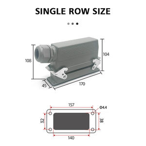 WZUMER Reemplace los Conectores resistentes de Harting <span class=keywords><strong>HAN</strong></span> E IP65, rectangulares industriales, 16A, 500V, V - Product Image 2