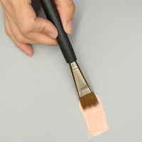 Pinceau Kabuki plat personnalisable pour fond de teint, pinceau Kabuki plat pour blush, applicateur de masque facial plat pour poudre liquide