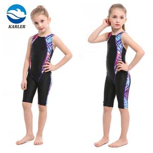 A prova di acqua bella bambina per bambini Bikini costume intero da bagno da competizione - Product Image 1