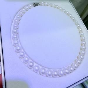 Collier de perles d'eau douce certifiées 10-11 mm, rondes, forte brillance, sans défaut, cadeau parfait pour maman avec boîte de présentation - Product Image 2