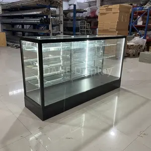 6 Fuß Glas vitrine mit LED-Lichts piegel Schiebetür Glas vitrine Vitrine für Smoke Shop Möbel