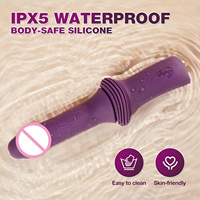 Leistungsstarker Silikon-Stoßvibrator mit Realistischen Dildos, Heizfunktion, G-Punkt- und Klitoris-Stimulation, Anales Sexspielzeug für Frauen, Männer und Paare