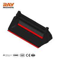 RAY ATTACHMENTS 2025 Desain Baru Multi-Fungsi 4-in-1 Skid Steer Bucket-Baja NM400 yang Diperkuat Efisiensi Tinggi Kapasitas 0.5cbm