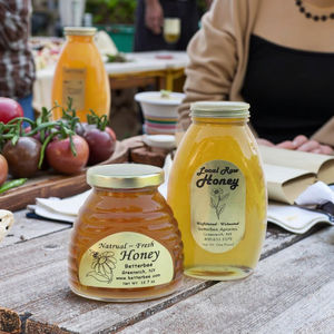 Pot de miel en verre transparent personnalisé de 3oz 12oz vide de stockage de pot de <span class=keywords><strong>confiture</strong></span> en verre d'abeille - Product Image 5