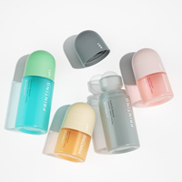 Flacon roll-on de luxe en plastique vide, rond, 30 ml, 60 ml, pour huile et déodorant, emballage de conteneur de déodorant roll-on