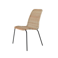 Chaise longue d'extérieur en rotin PE, chaise simple tressée en corde pour balcon, cour, jardin, terrasse