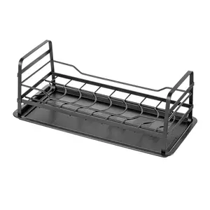Single-tier dish draining built-in bowls in the cabinet Vertical cutlery storage rack