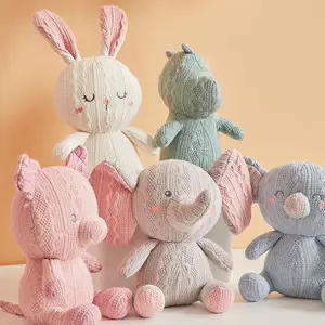 도매 OEM 귀여운 주문을 받아서 만들어진 수제 박제 동물 인형 크로 셰 뜨개질 장난감 아기 선물