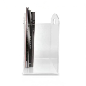 Porte-revues en acrylique transparent, support <span class=keywords><strong>pour</strong></span> journaux et magazines, organisateur avec poignées <span class=keywords><strong>pour</strong></span> bureau, chambre à coucher, maison - Product Image 3
