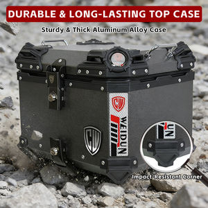 WEIDUN - Baúl Superior para Motocicleta de Aluminio Plateado de Alta Gama, 45L, Caja Trasera Impermeable para Motocicleta - Product Image 2