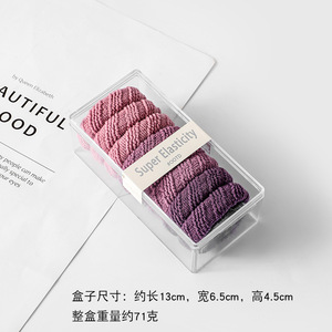 Coleteros para el Cabello, Tejidos en Nylon Grueso, Color Sólido, Súper Elásticos, para Cola de Caballo, Uso Casual, Juego en Caja - Product Image 3