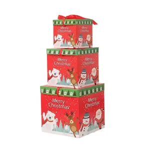 Özelleştirilmiş fabrika fiyat noel arifesi hediye kapaklı kutu karton kutu noel hediyesi ağacı