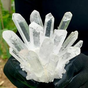 Grande grappe de cristal de quartz blanc transparent, pierres de guérison Reiki, pierres brutes, minéraux, autres objets artisanaux en cristal - Product Image 5