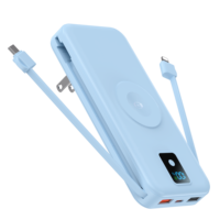 Chargeur portable Type-C 20W, chargeur rapide 18W, câble intégré, batterie externe haute capacité 10000mAh, blocs d'alimentation