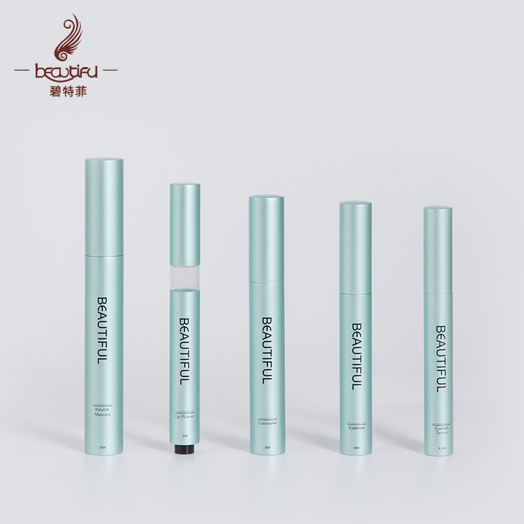 4ml 5ml aluminum eyebrow dye container   empty brow gel tubes   matte cold green mascara tubes