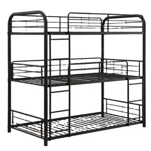 Регулируемая Современная трехместная двухъярусная кровать с металлическим каркасом для спальни для школьной больницы, общежития, в наличии, размеры, одноместная королева - Product Image 3