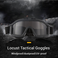 Nouvelles lunettes de soleil tactiques avec monture en TPU et verres résistants, ensemble de 3 pièces