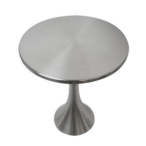 Modern Round Stainless Steel End <b>Table</b> Brushed Metal Accent Side <b>Table</b> for Living Room & Bedroom Wholesale Price Collection - Product Image 5