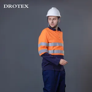 Ropa DE TRABAJO Elástico Punto Ropa DE SEGURIDAD Polos Reflectante Resistente al fuego Fr Camisa DE TRABAJO Hombres