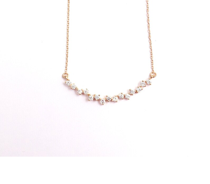 Collier minimaliste en or massif avec diamants certifiés IGI, bijou délicat et élégant, intemporel, pour femme - Product Image 3