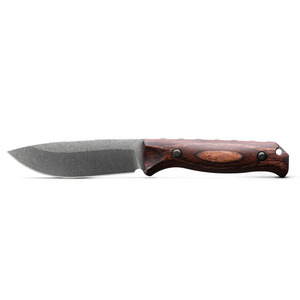 Cuchillo de Caza de Acero de Damasco Auténtico de Green Hills Enterprises con Hoja Fija y Funda de Cuero, Hoja Personalizable para Desollar - Product Image 4