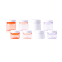 Flacon transparent pour crème cosmétique, poudre de médecine chinoise, masque boueux, double cercle, en plastique PET à large ouverture, sérigraphié