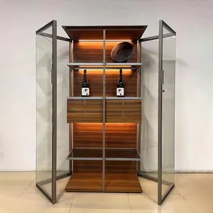 Armoires de salon en verre haut de gamme meubles armoire à vin de luxe moderne