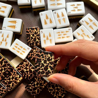 Nouveau jeu de Mahjong américain CXSL pour enfants, 160 tuiles en acrylique, avec supports, tapis et sac de voyage – Durable et écologique, pour 4 joueurs – Édition 2026 en promotion