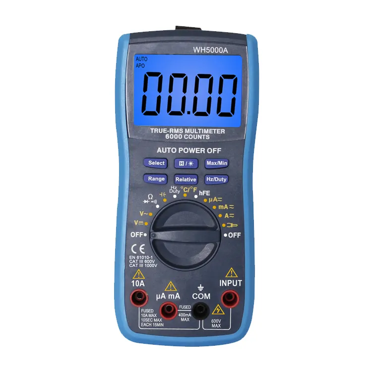 multimeter True RMS 6000 counts auto range Best Digital Multimeter WH5000A multitester