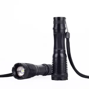 1000 lumen IpX4 waterproof 18650 rechargeable AAA 2 mode T6 UV zoom flashlight